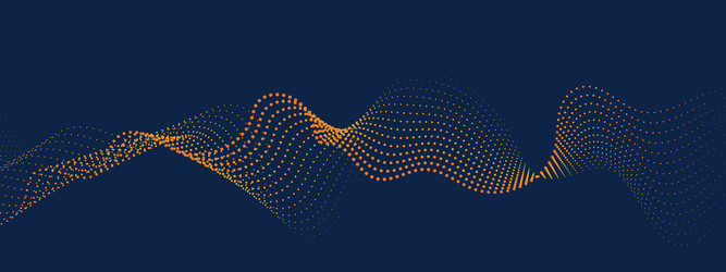 Abstract digital wave particles flow vector
