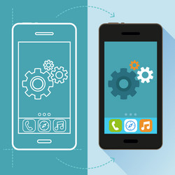 Timer application ui design concept Royalty Free Vector