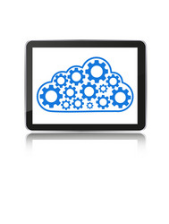 computer tablet on white background eps10 vector image