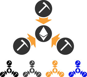 ethereum mining pool icon vector image