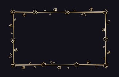 Floral botanical frame template rectangular Vector Image