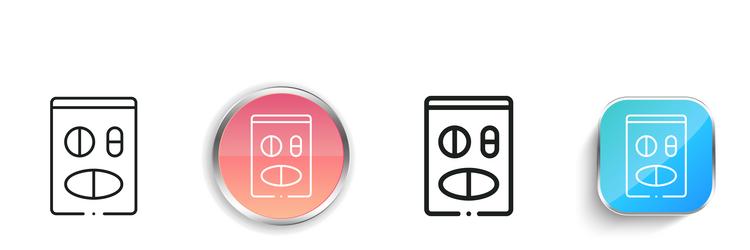 medicine icon thin linear regular and button vector image