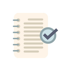 notepad with checkmark showing finished task list vector image