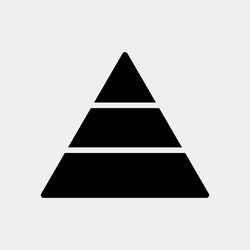 pyramid chart icon in solid style for any projects vector image