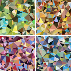 set of colorful triangle abstract backgrounds vector image