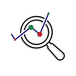 technology icons predictive analytics graph vector image