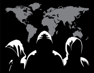 Three anonymous and maps world i vector