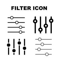 Web filter icon level regulator symbol control vector