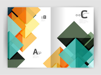 abstract background with color triangles annual vector image