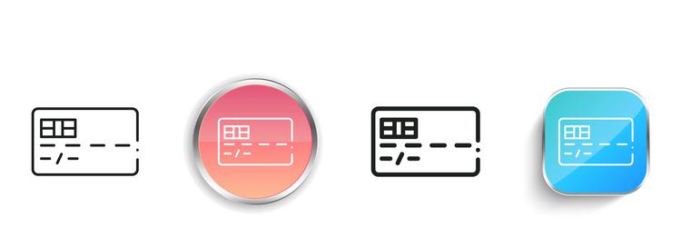 credit card icon thin linear regular and button vector image