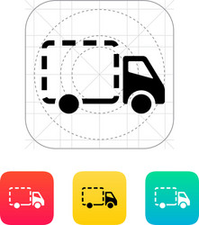 Empty delivery truck icon vector