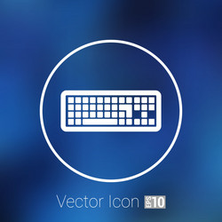 icon keyboard laptop input put key alphabet tool vector image