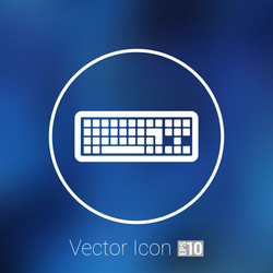 Icon keyboard laptop input put key alphabet tool vector