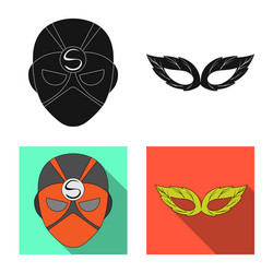 isolated object of hero and mask icon collection vector image