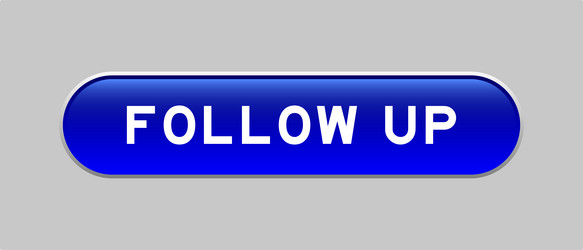 blue color capsule shape button with word follow vector image