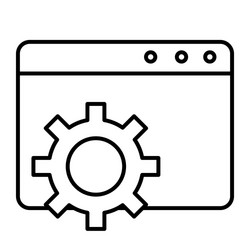 Browser settings thin line icon computer vector
