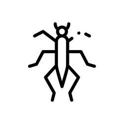 bug icon thin linear style design isolated vector image