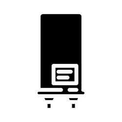 High voltage capacitor electronic component glyph vector