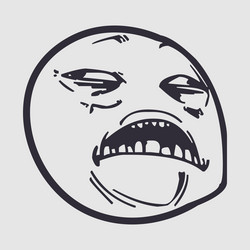 Coolface trollface meme high quality Royalty Free Vector