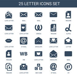 letter icons vector