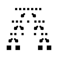 quicksort algorithm glyph icon vector image