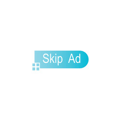 skip ad button icon vector image