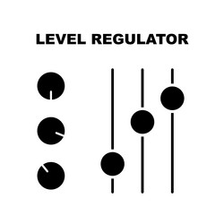 Web filter icon level regulator symbol control vector