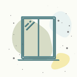 window icon on multicolored background vector image
