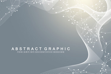 big genomic data visualization dna helix vector image