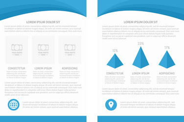 flyer template design with front page vector image