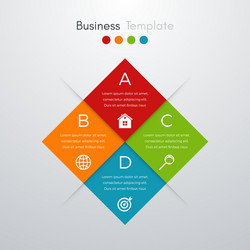 Four square infographics vector