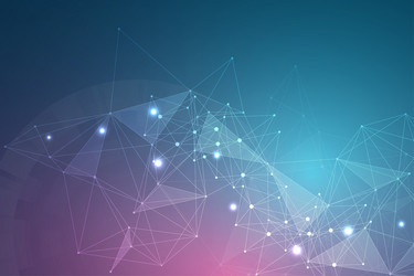 geometric abstract background with connected line vector image