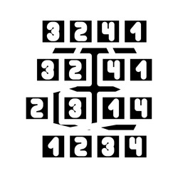 mergesort algorithm glyph icon vector image