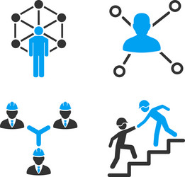 People Connection Icons - Network Relationships vector