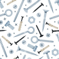 screw pattern nails vise iron tools vector