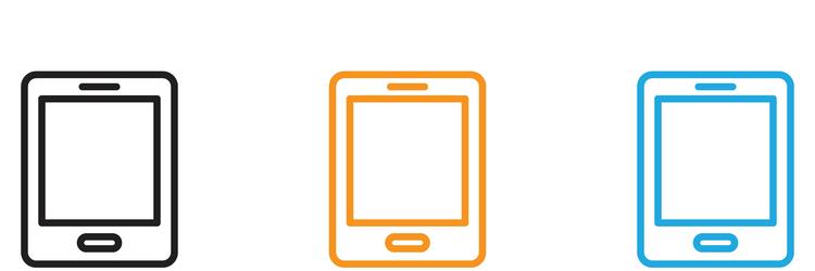 tablet logo set collection for web app ui vector image
