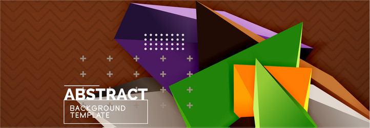 3d triangular shapes abstract background vector