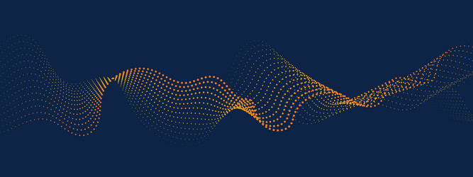 Abstract digital wave particles flow vector