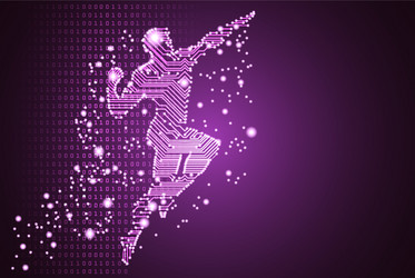 big data and artificial intelligence concept vector image