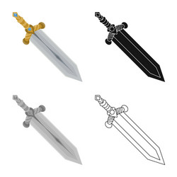 isolated object of game and armor logo set vector image