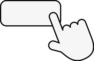 Online shopping hand click cursor button vector