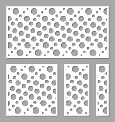 set of panels with a circle geometric pattern vector image