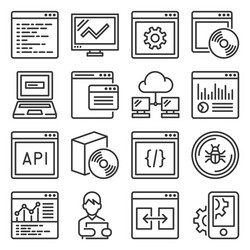 Software & Application Icons vector image