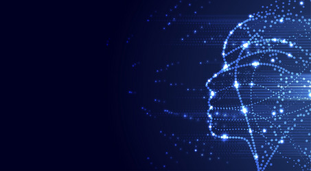 Artificial intelligence technology web background vector