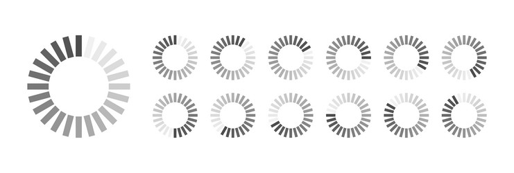 circular loading buffering icons vector image