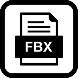 fbx file document icon vector image