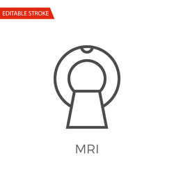 Mri Scanner Doodle Line Icon Thin Outline Vector Image