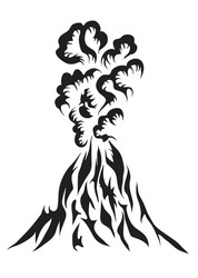 volcano eruption abstract vector