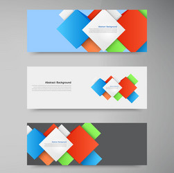 abstract background square and 3d object vector image