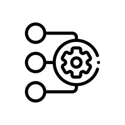 automation icon thin linear style design isolated vector image